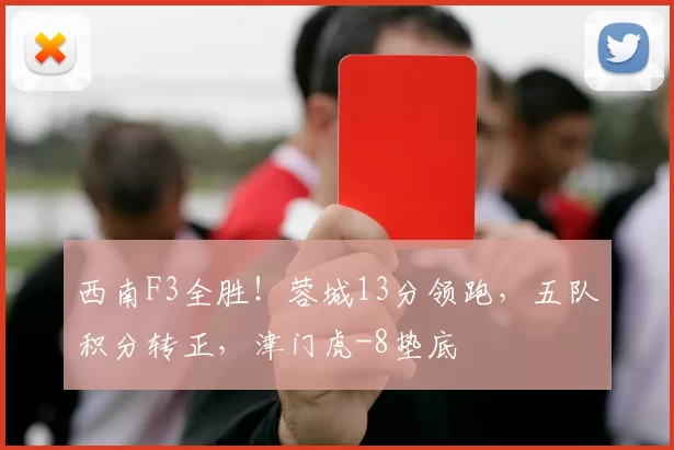 西南F3全胜！蓉城13分领跑，五队积分转正，津门虎-8垫底
